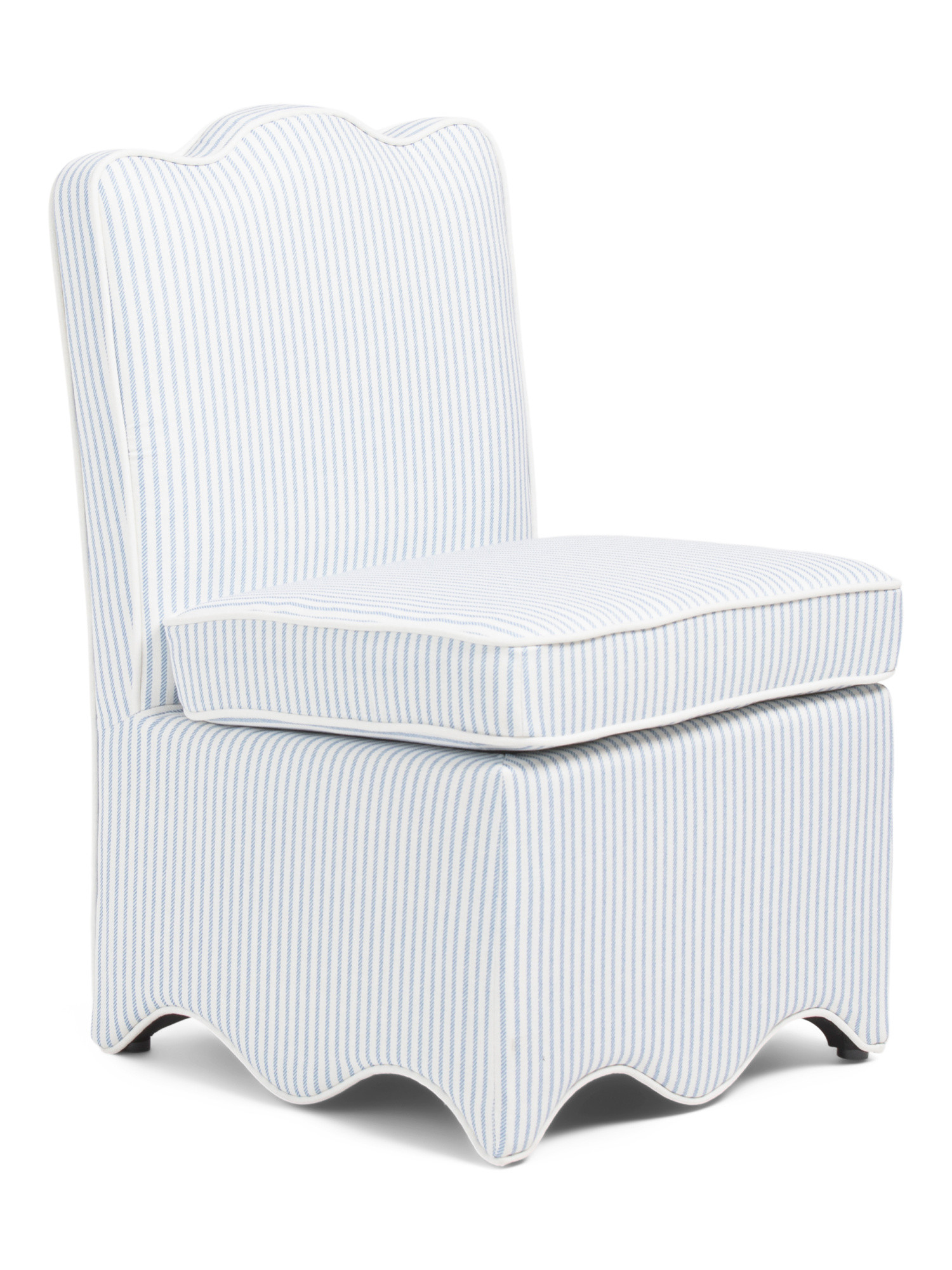 22x32 Scalloped Bottom Skirted Dining Chair | TJ Maxx