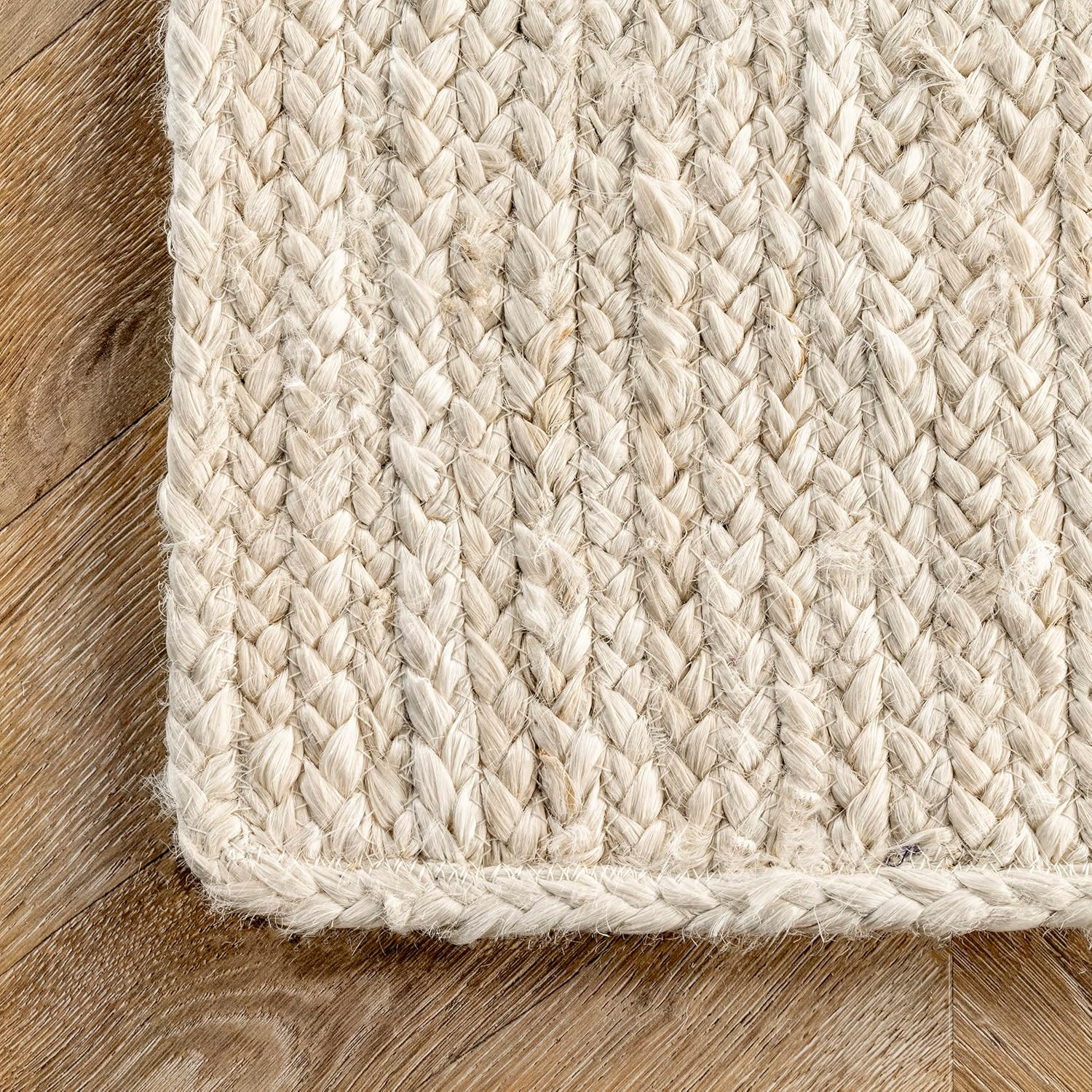 nuLOOM Rigo Hand Woven Farmhouse Jute Area Rug, 9x12, Off-white | Amazon (US)