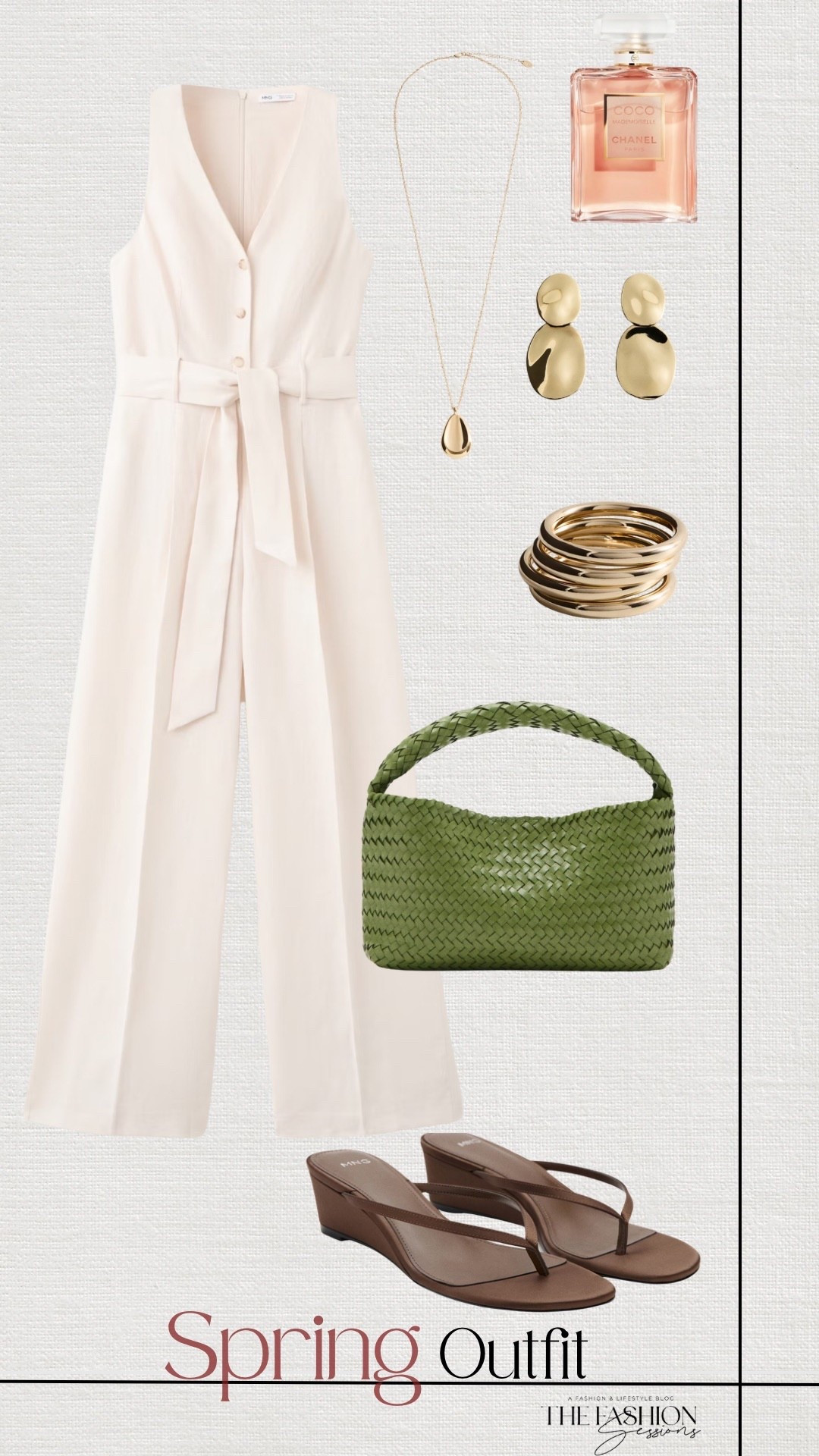 Spring Outfit | Cream Jumpsuit | Brown Sandal | 

#LTKootd #LTKSeasonal #LTKgrwm