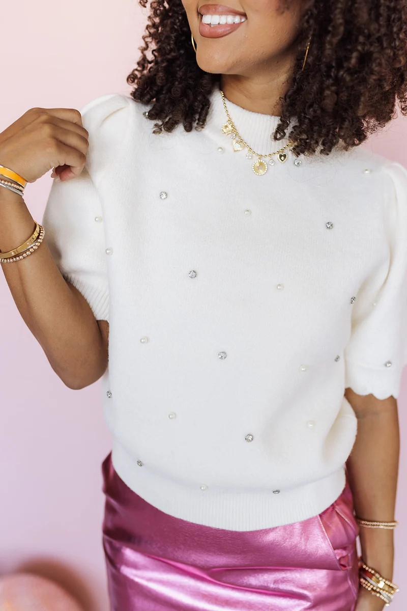 Skyline View Sweater - White | The Impeccable Pig