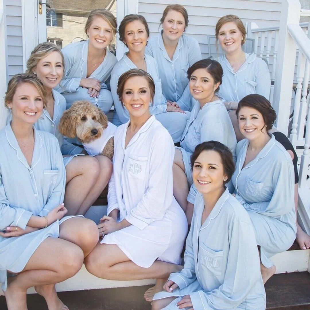 Bride & Bridesmaid Sleep Shirts | Bride Pajamas | Matching Bridal Party Sleep Shirts | Getting Re... | Etsy (US)