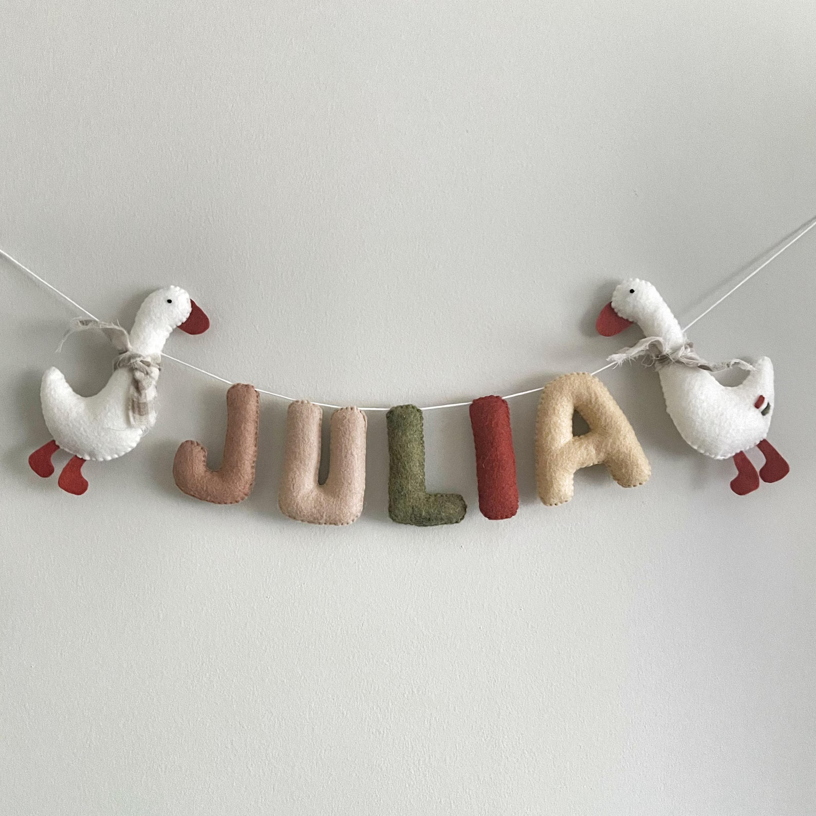 Felt Goose Nursery Decor Name Garland - Etsy | Etsy (US)