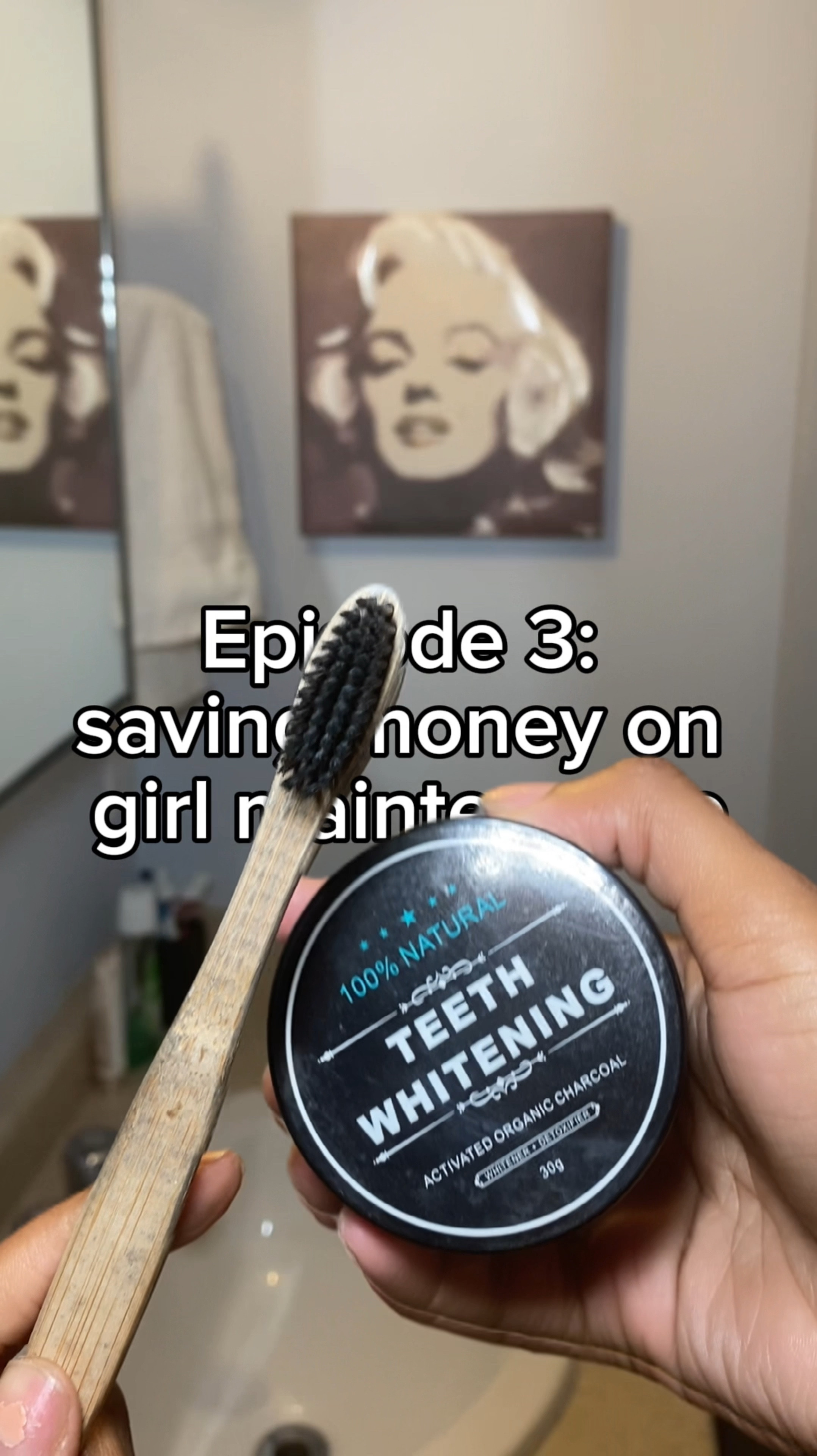Teeth whitening DIY all natural charcoal that come with a black bristle wooden toothbrush

#LTKVideo #LTKU #LTKbeauty
