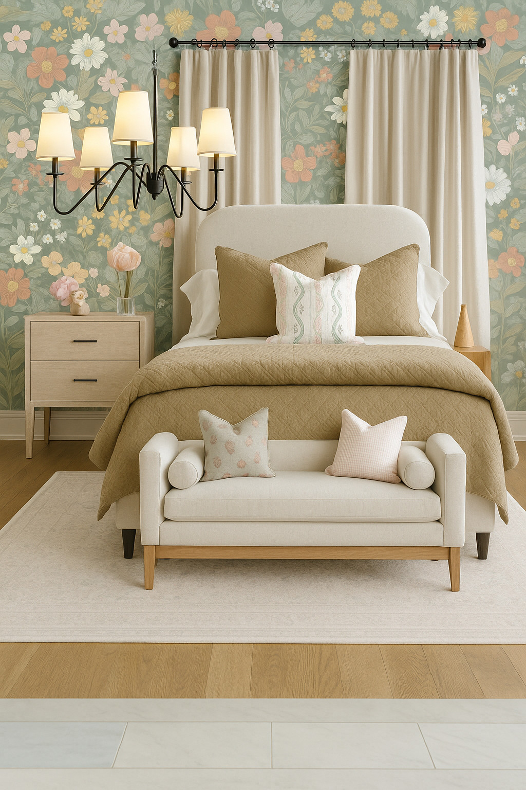 Floral Retreat Bedroom Inspiration

A bedroom that feels like a breath of fresh air—this design blends soft neutrals with a charming floral wallpaper for the perfect balance of cozy and cheerful. Layered textures in warm taupe, ivory, and blush create a restful retreat, while playful patterns in the accent pillows add personality. The tailored bench at the foot of the bed ties the look together with a touch of elegance.

Shop the look with curated finds on LTK and save this to your Pinterest boards for future design inspiration.

#InteriorDesign #BedroomInspo #FloralWallpaper #CozyBedroomStyle #InteriorDesignLovers #ModernClassicDecor #NeutralAndPastel #SereneBedroom #MoodBoardDesign #PinterestInspo #LTKHome #AffiliateMarketing #InteriorDecorIdeas #BedroomStyleGoals #CalmingSpaces #CuratedHome #InteriorInspoDaily #TimelessInteriors #HomeDecorLovers #DesignWithIntegrity #ShopTheLook #HomeGoals #ClassicMeetsModern

 

 #LTKHome
