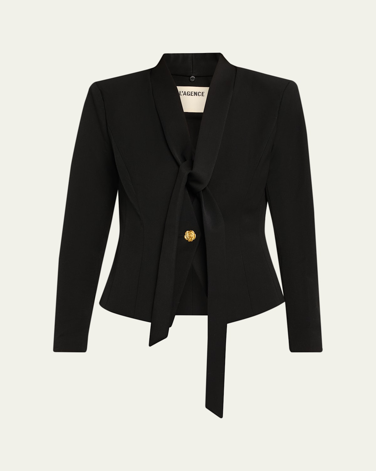 Romy Tie-Neck Tailored Blazer | Bergdorf Goodman