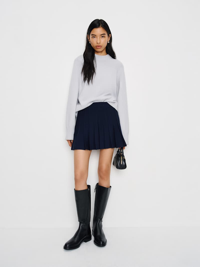 Mina Regenerative Merino Pleated Skirt | Reformation (Global)