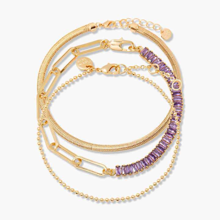 Priya Birthstone Tennis Bracelet Set | Brook and York