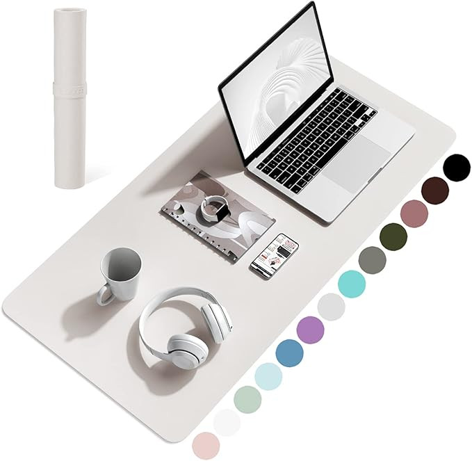 Non-Slip Desk Pad, Waterproof PVC Leather Desk Table Protector, Ultra Thin Large Mouse Pad, Easy ... | Amazon (US)