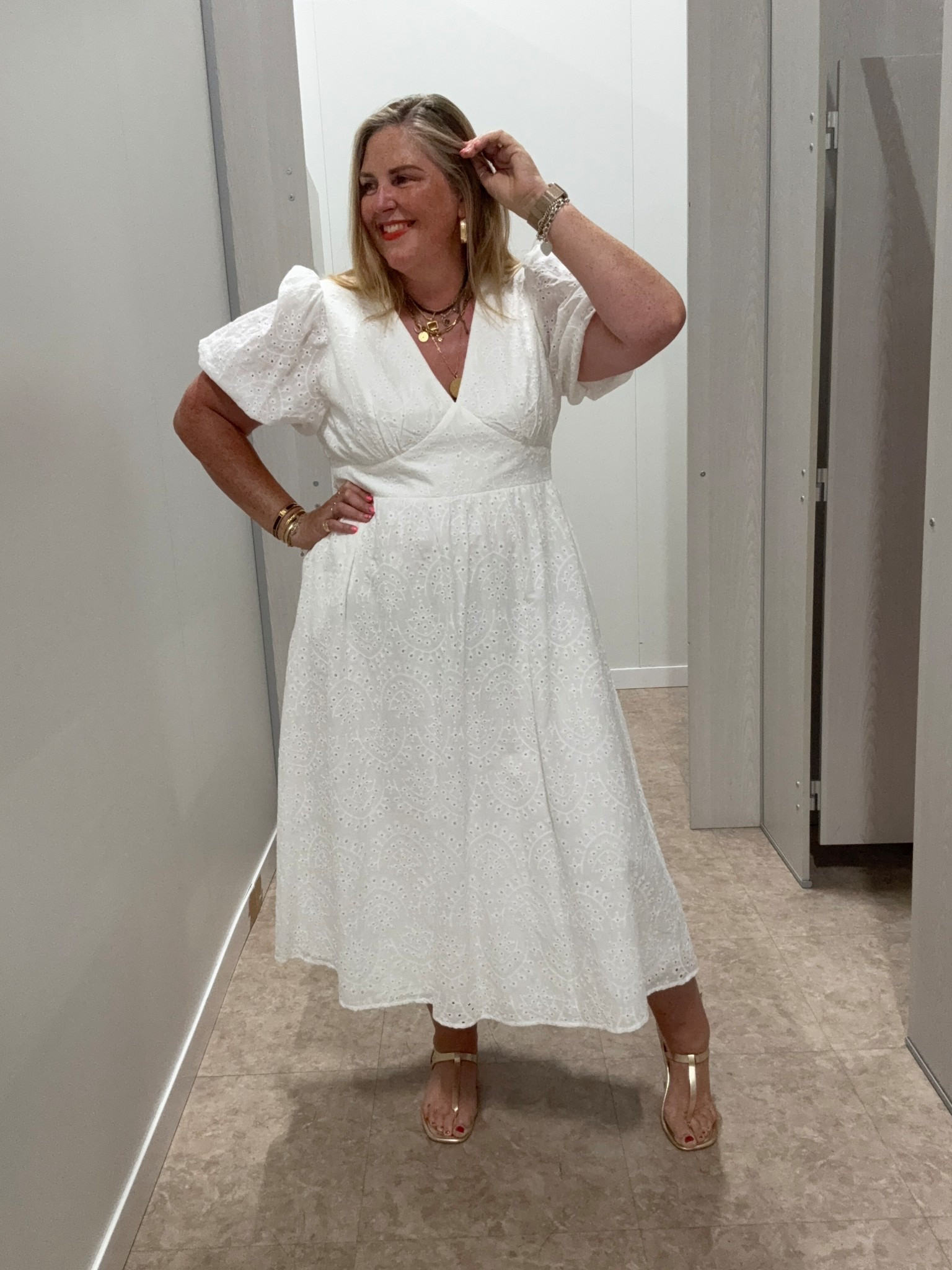 Broderie anglais occasion dress 

#LTKsummer #LTKcurves #LTKwedding