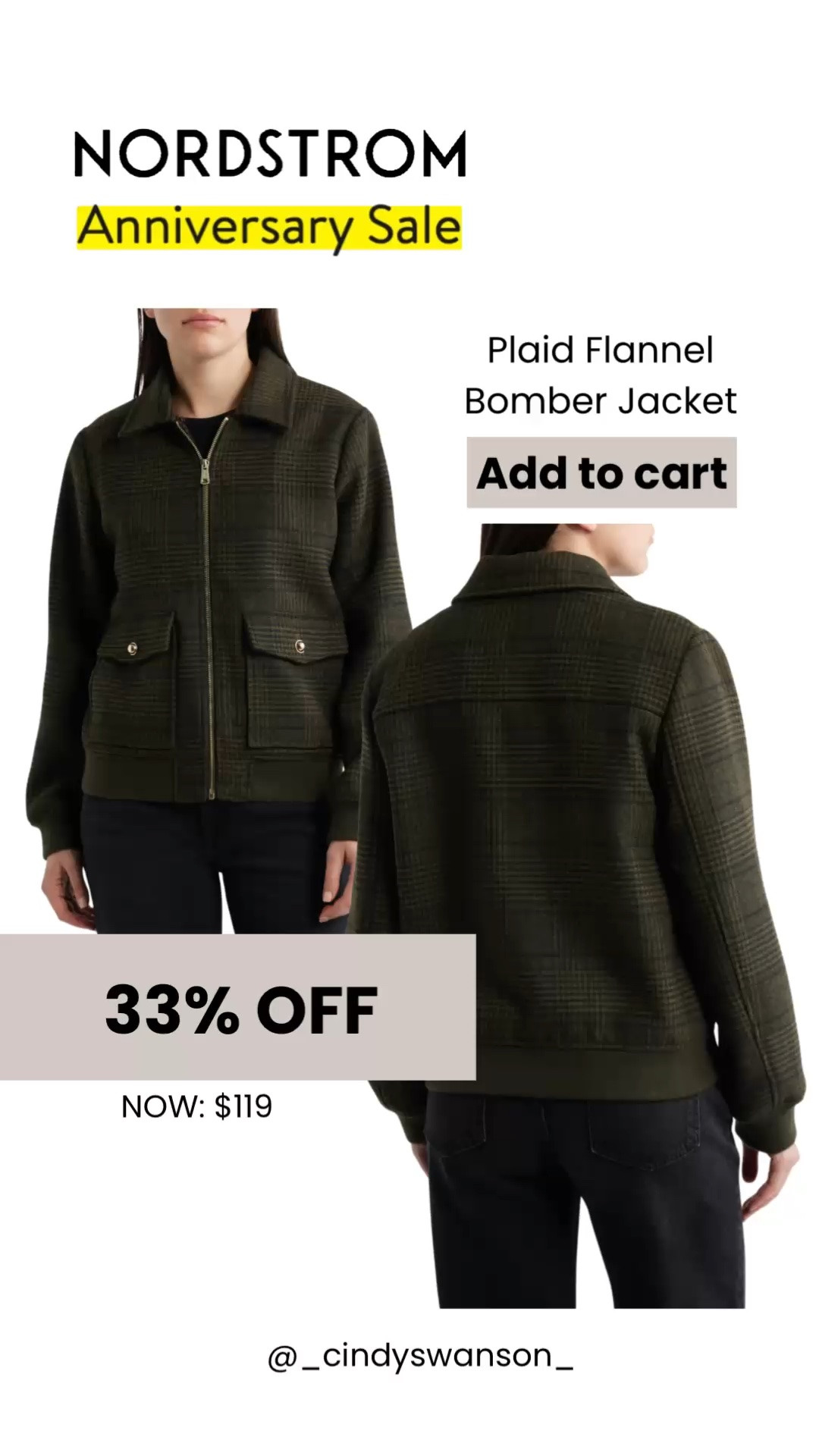 This plaid flannel bomber jacket is one of those timeless pieces you’ll reach for year after year. The modern silhouette, rich olive plaid, and versatile styling make it easy to pair with denim, trousers, or casual dresses—and at 33% off ($119) during the Nordstrom Anniversary Sale, it’s a great wardrobe investment.

💡 LTK MADE EASY
❤️ Heart = Support my posts!
🔖 Save = Get sale & restock alerts
📋 Lists = Keep favorites organized
📲 Share = Send lists and products to a friend. Hello, Christmas List!
💬 Comment = Ask me anything about what I’m wearing. :-)

#LTKSaleAlert #LTKootd #LTKOver40