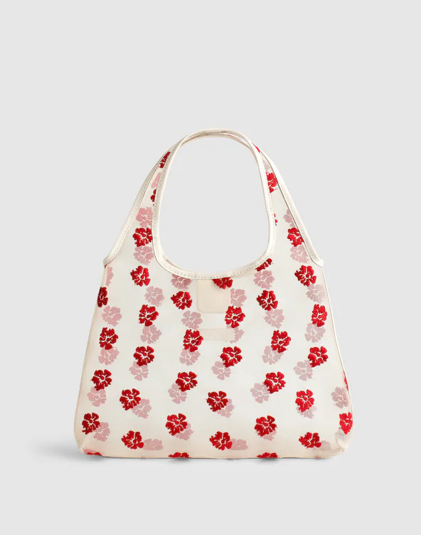 Floral-Embroidered Mini Shopper Bag | Madewell