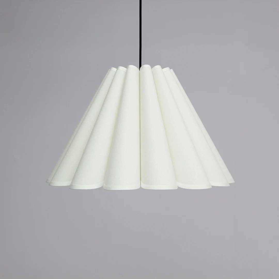 Duzy handmade white burlap ins high quality fabric and acrylic pleated pendant lighting ,custom m... | Etsy (CAD)