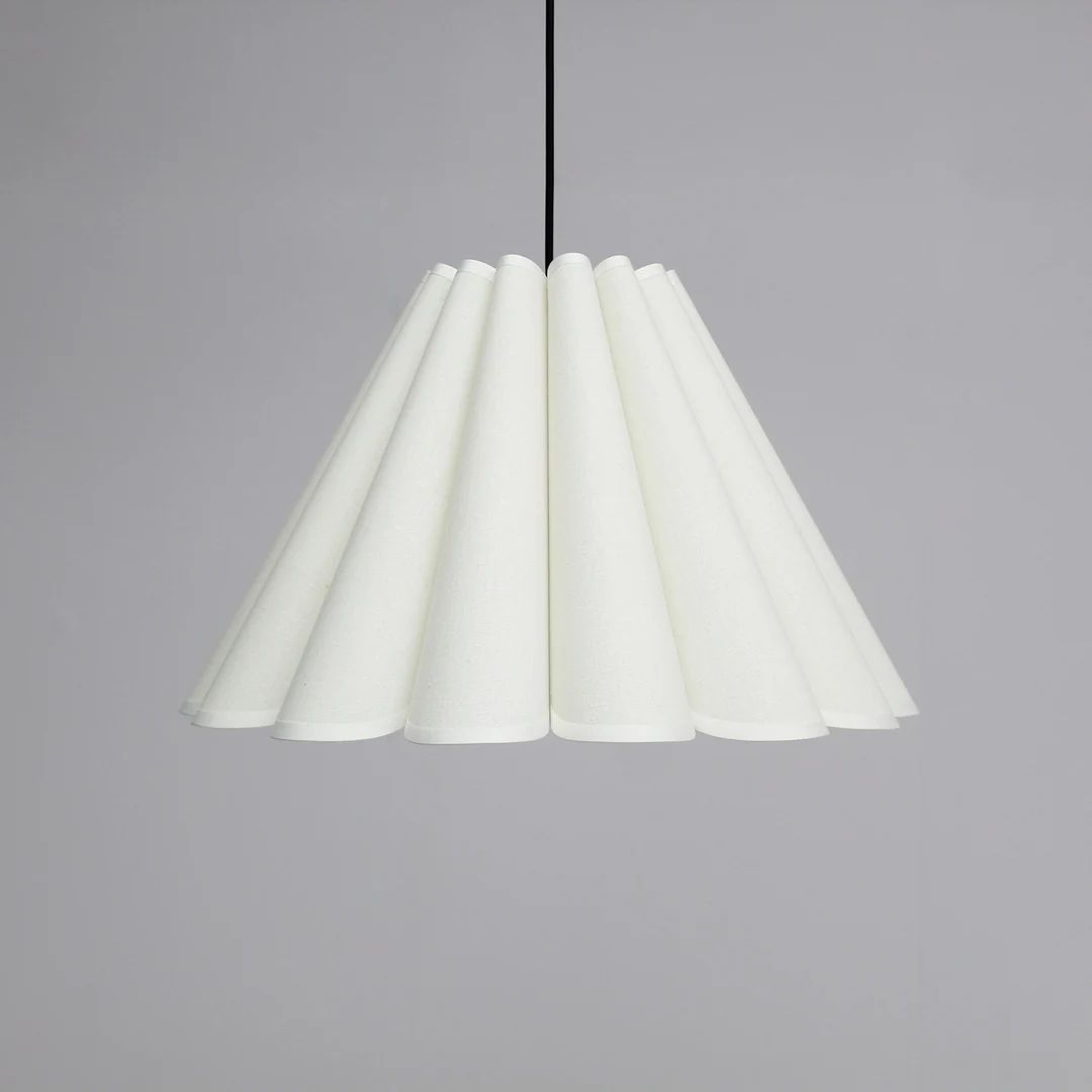 Duzy handmade white burlap ins high quality fabric and acrylic pleated pendant lighting ,custom m... | Etsy (CAD)