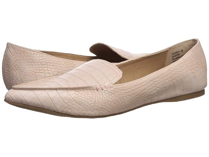 Steve Madden Feather (Pink Croco) Women's Flat Shoes | Zappos