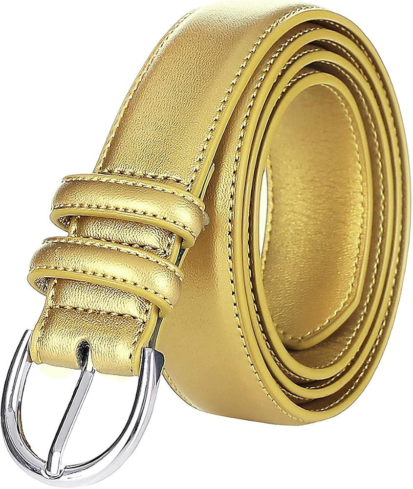 Falari Women Genuine Leather Belt Fashion Dress Belt With Single Prong Buckle 6028-31 Colors | Amazon (US)
