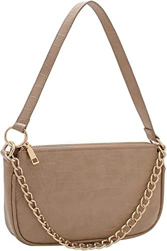 Shoulder Tote Bag with Zipper Closure for Women Leather Crocodile Purse Classic Clutch Handbags | Amazon (US)