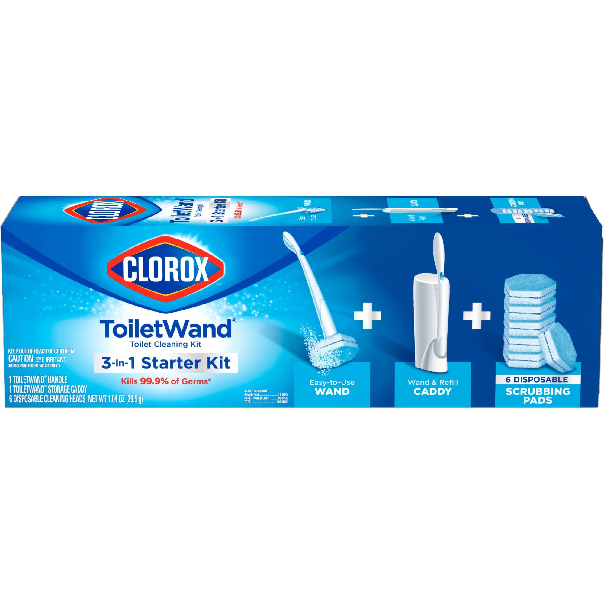 Clorox Original Cleaning System, ToiletWand, Storage Caddy, 6 Refill Heads (Package May Vary) | Amazon (US)