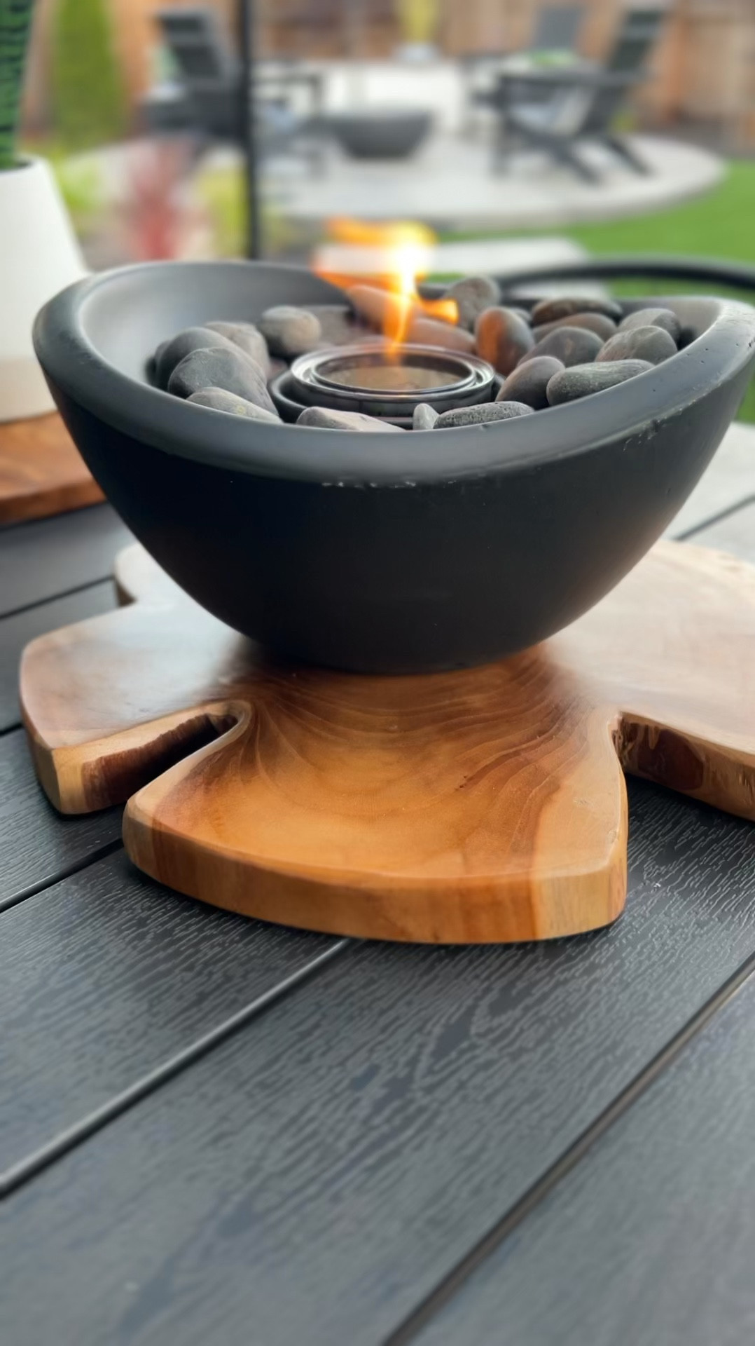 Table top fire pit for the win! It’s mobile and can move anywhere around your backyard space or even perfect on a deck, balcony or front porch between two chairs! Easy to set up. Just add the rocks which are included and then light the little can of gel. 

#LTKHome #LTKSeasonal