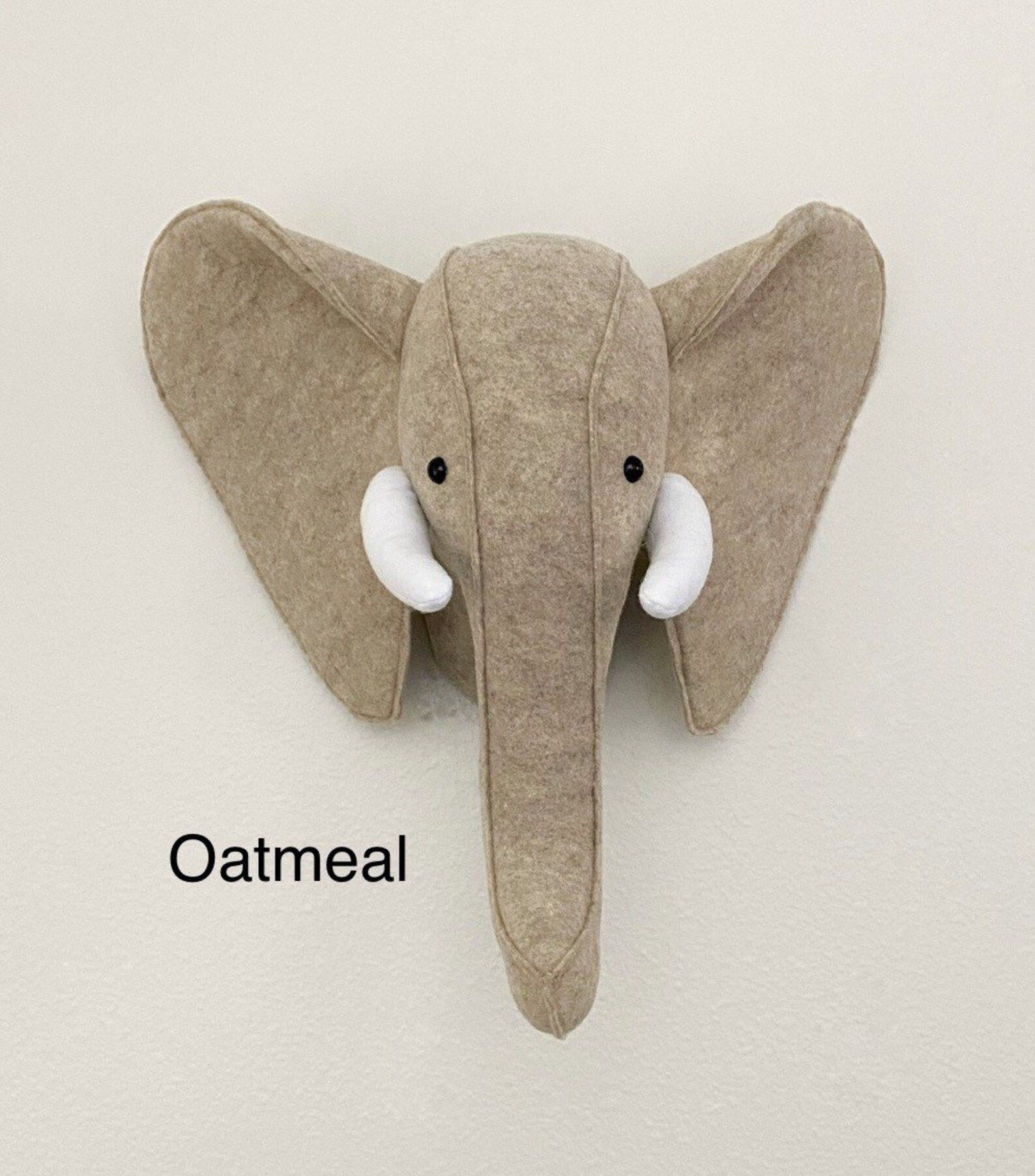 Elephant Head Taxidermy / Elephant Animal Head / Elephant Wall - Etsy | Etsy (US)