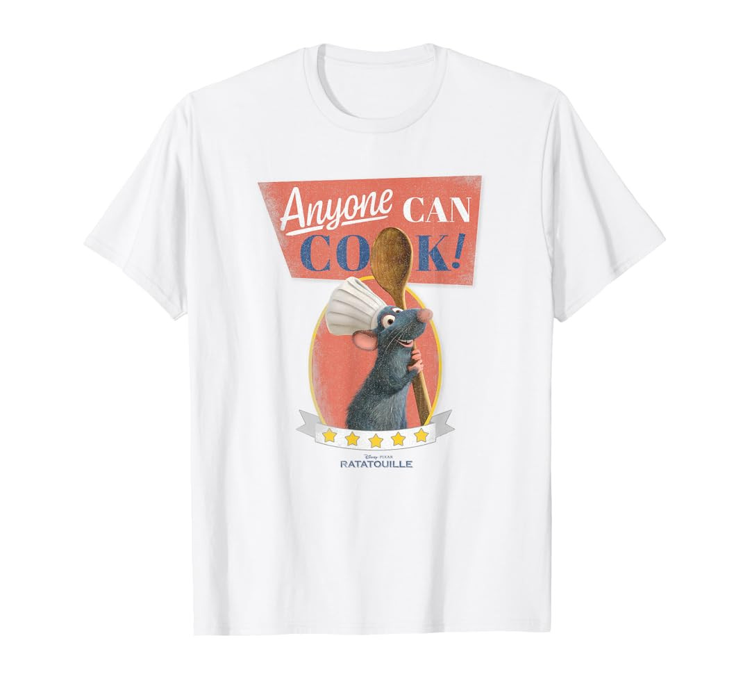 Disney Pixar Ratatouille Anyone Can Cook Five Stars T-Shirt | Amazon (US)