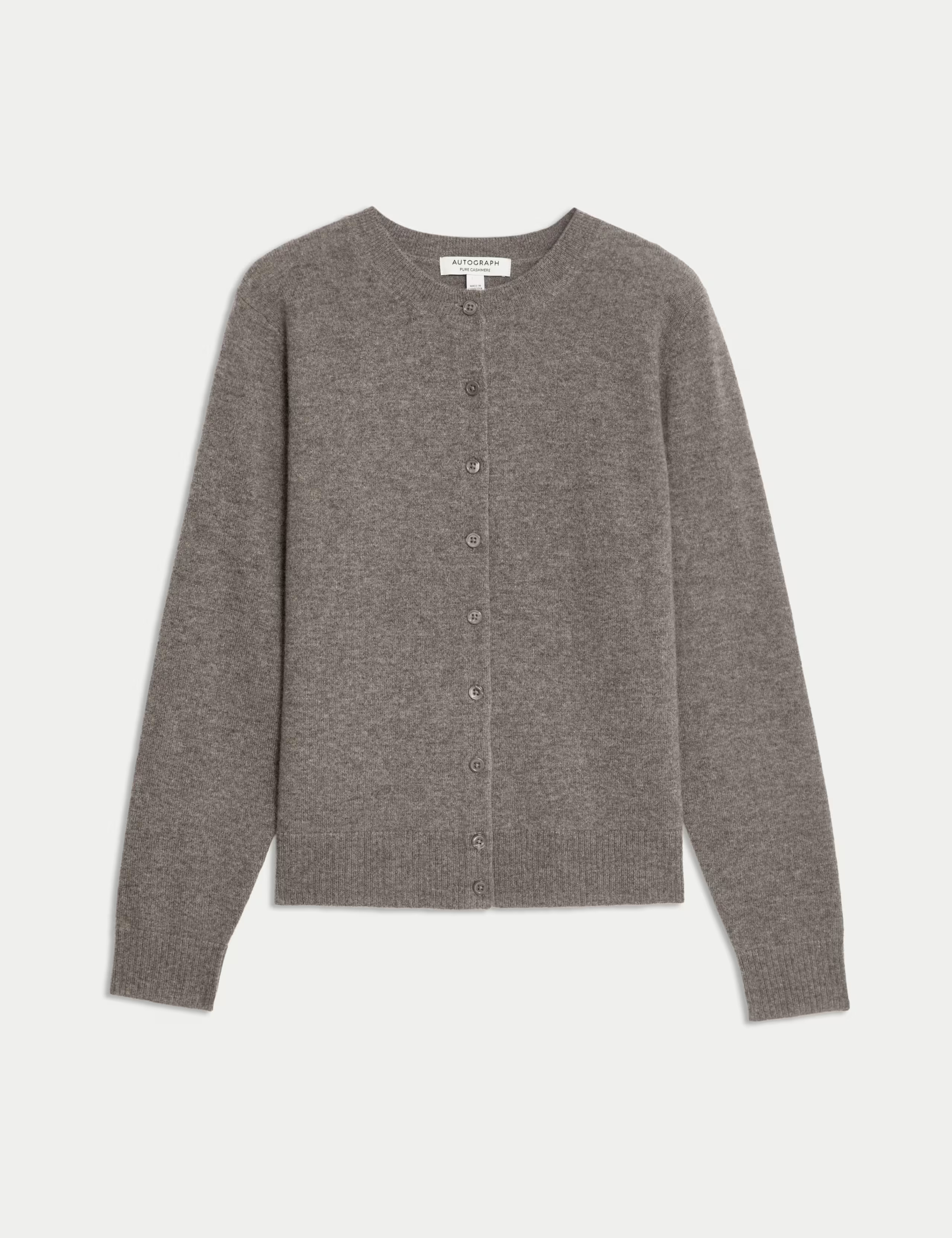 Pure Cashmere Crew Neck Relaxed Cardigan | Marks & Spencer (UK)