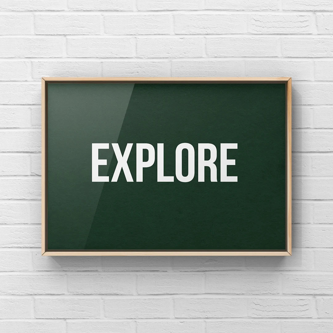 Explore Print, Typography Wall art, Canvas or Unframed Print - Inspirational Wall Art, Motivation... | Etsy (US)