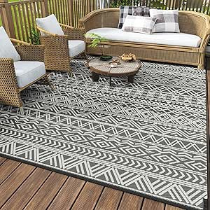MontVoo-Outdoor Rug Carpet Waterproof 5x8 ft Reversible Patio Rug RV Camping Rug-Plastic Straw Ru... | Amazon (US)