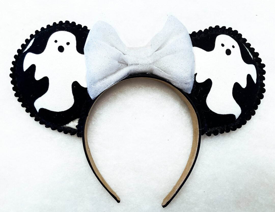 Ghost Halloween Ears, Glow in the Dark Mouse Ears, Halloween Ears, Glowing Ghost Mouse Ears, Mous... | Etsy (US)
