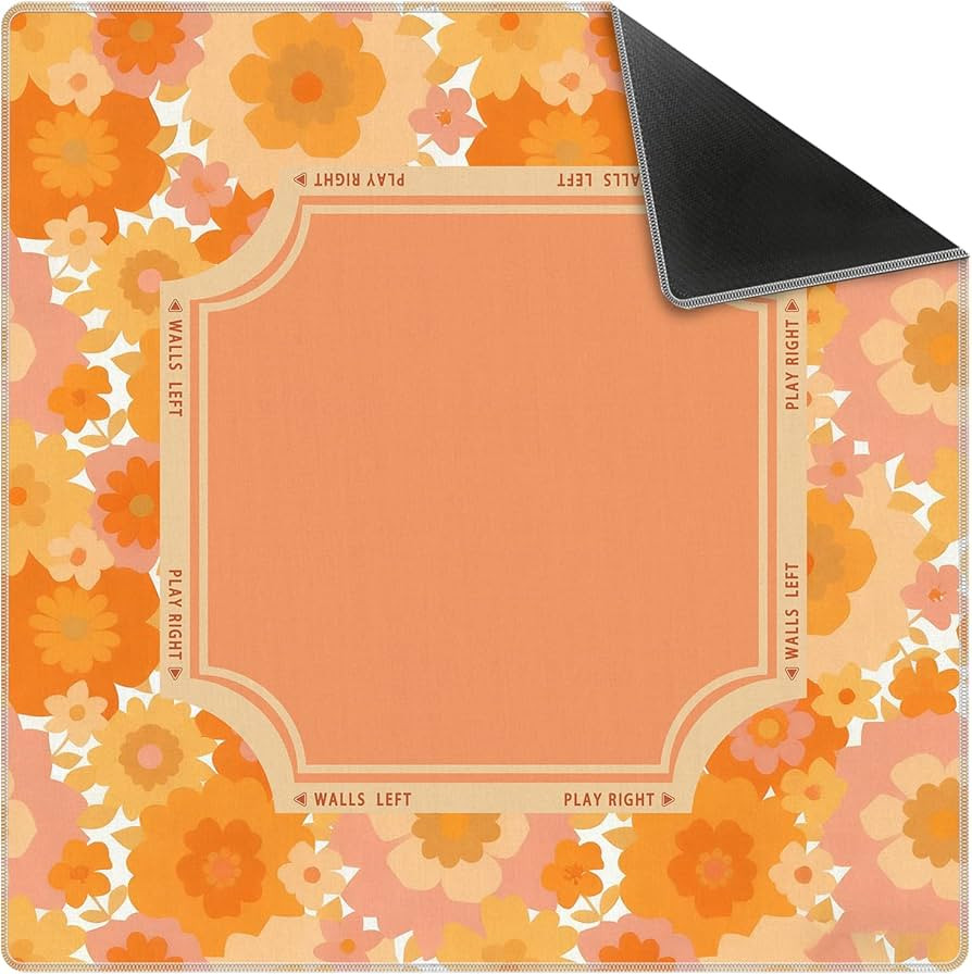 Orange and Yellow Boho Retro Floral Mahjong Mat 31.5x31.5 Inch, Non-Slip and Noise Reduction Mah ... | Amazon (US)