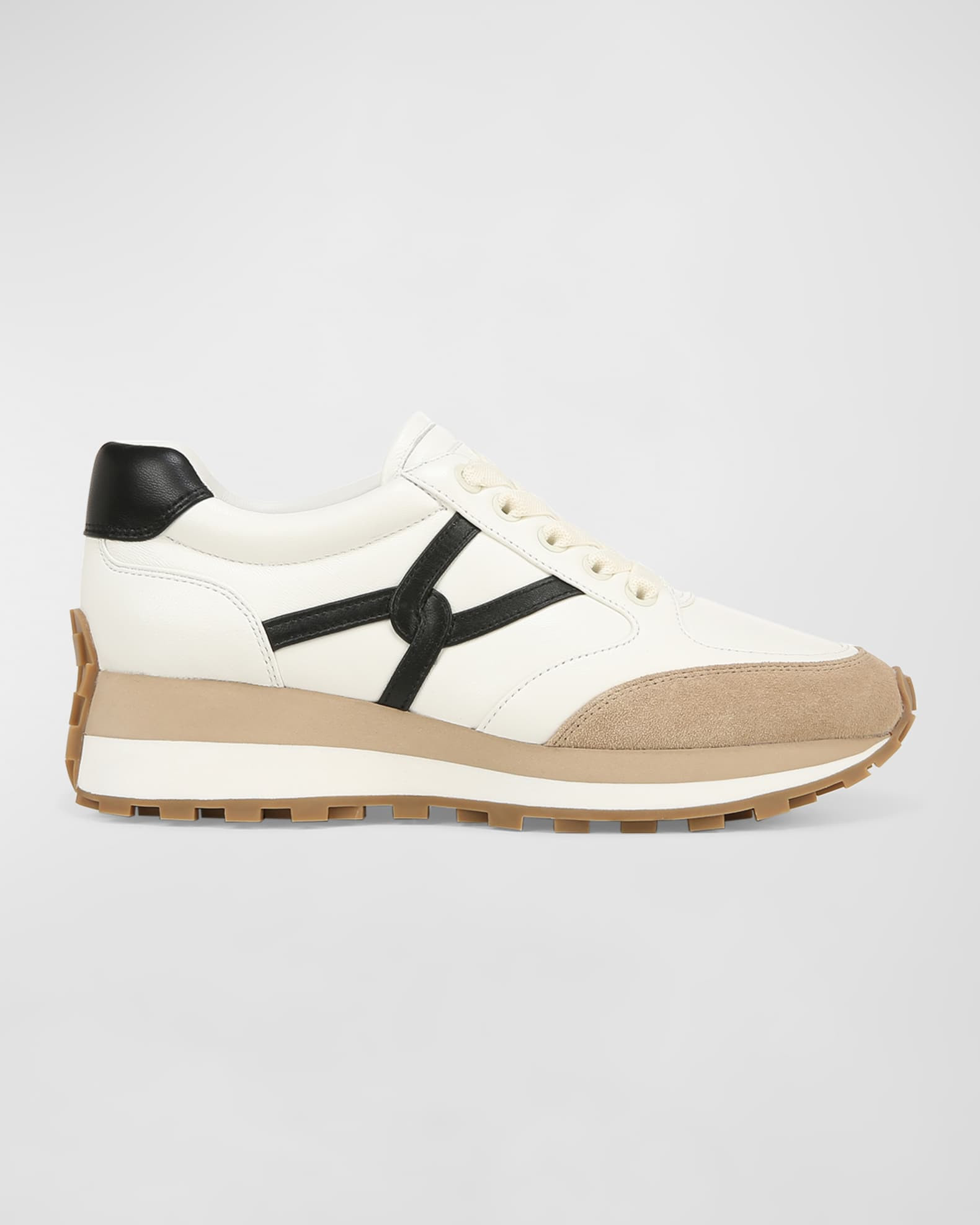 Veronica Beard Valentina Mixed Leather Retro Sneakers | Neiman Marcus
