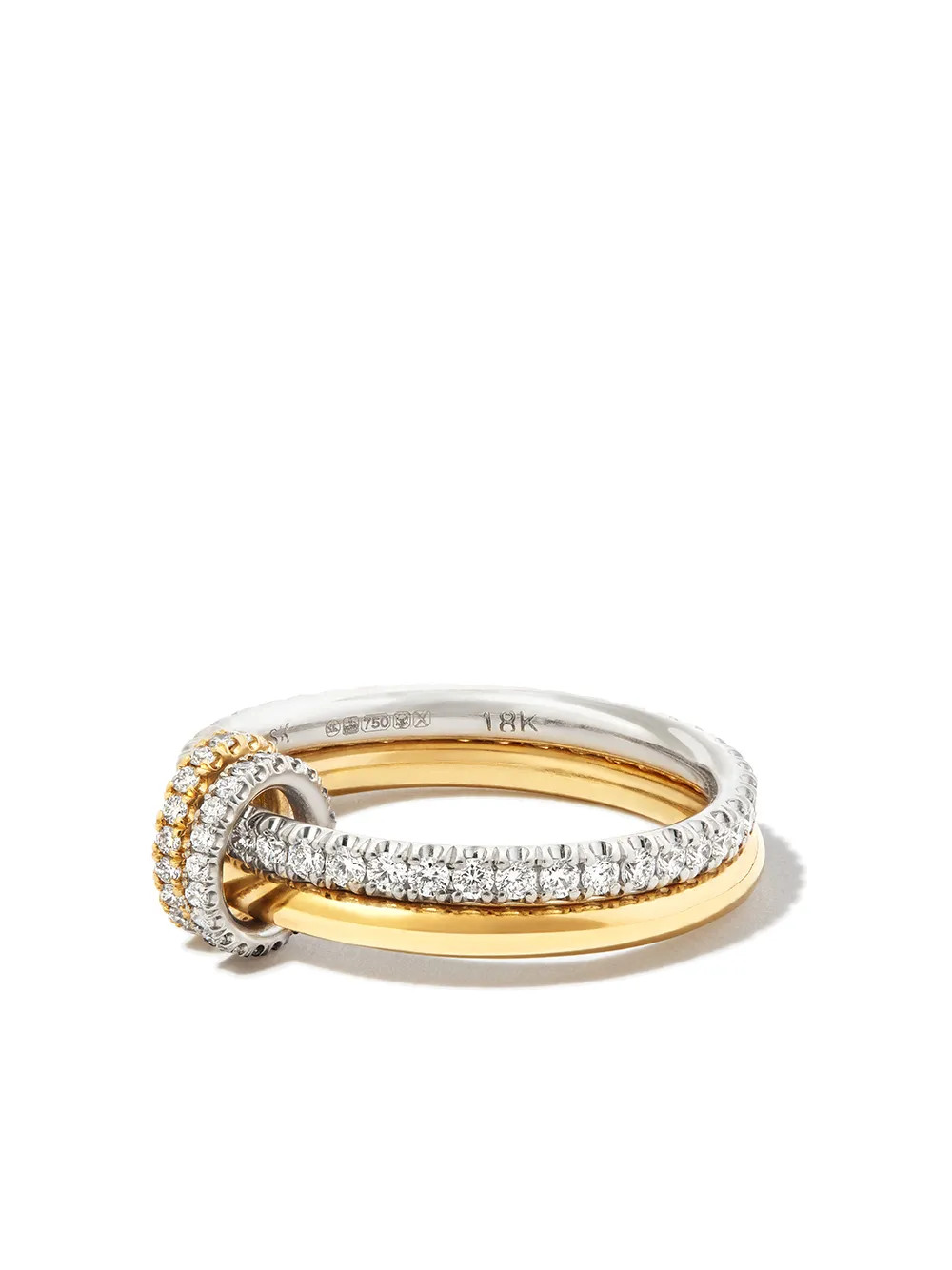 Spinelli Kilcollin 18kt Mixed Gold Ceres Diamond Linked Ring - Farfetch | Farfetch Global