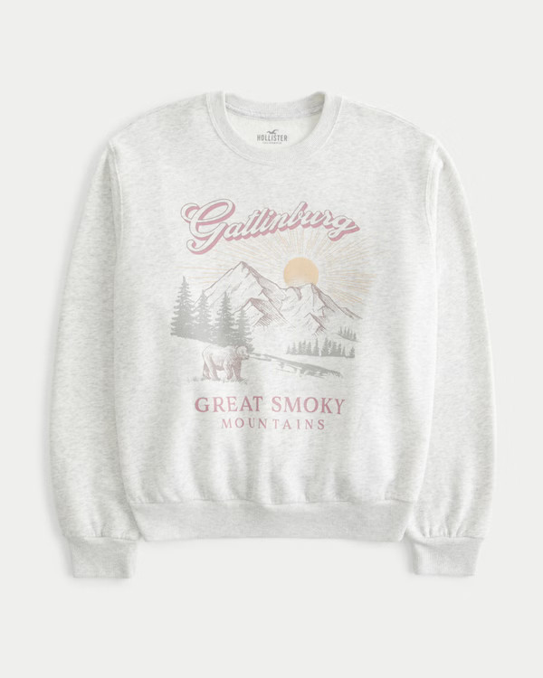 Easy Gatlinburg Graphic Crew Sweatshirt | Hollister (US)
