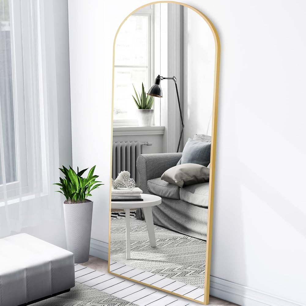 WallBeyond Arched Full Length Mirror with Stand Arch Floor Mirror Full Length Wall-Mounted for Li... | Amazon (US)