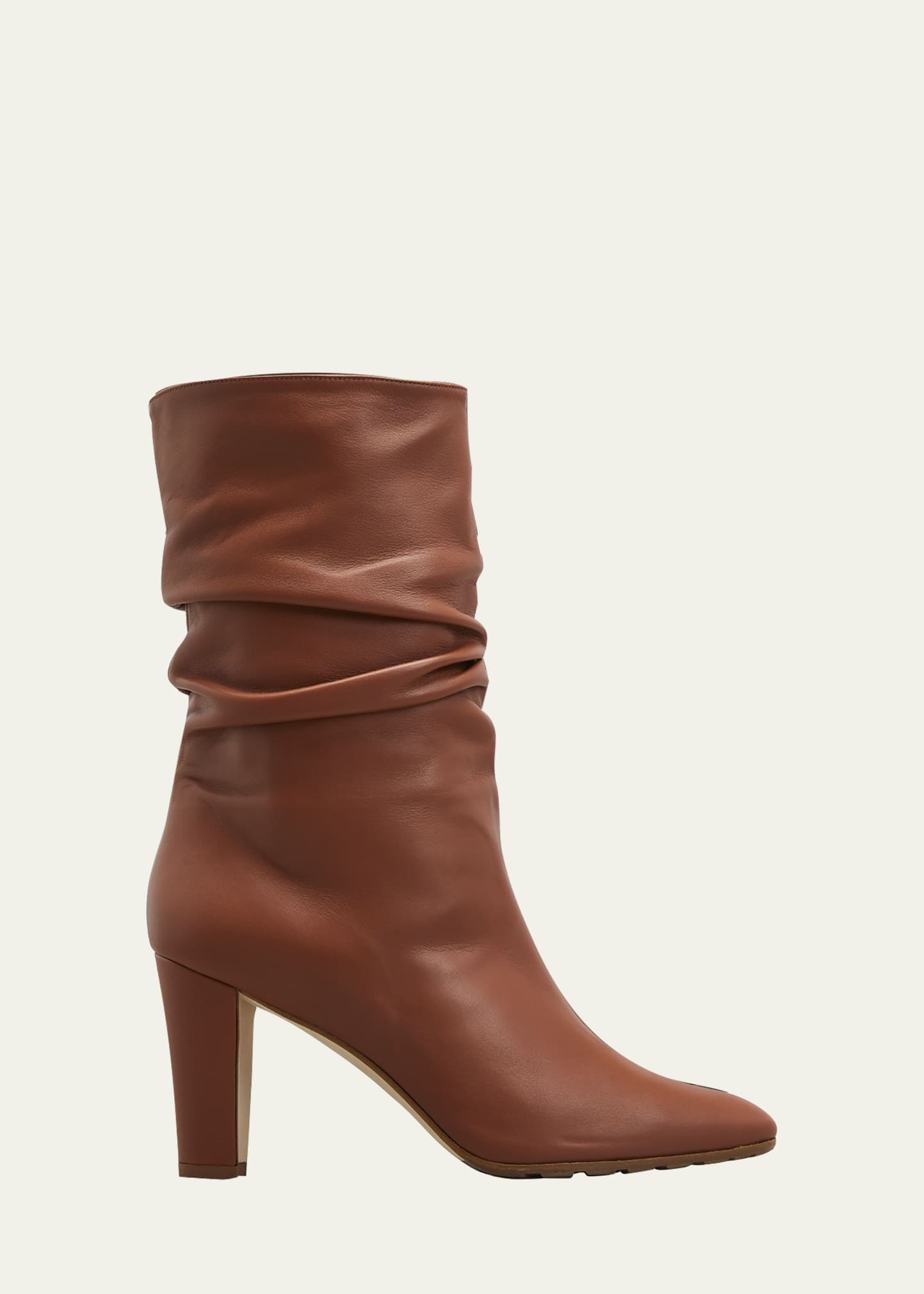 Manolo Blahnik Calasso Napa Slouchy Mid Booties | Bergdorf Goodman