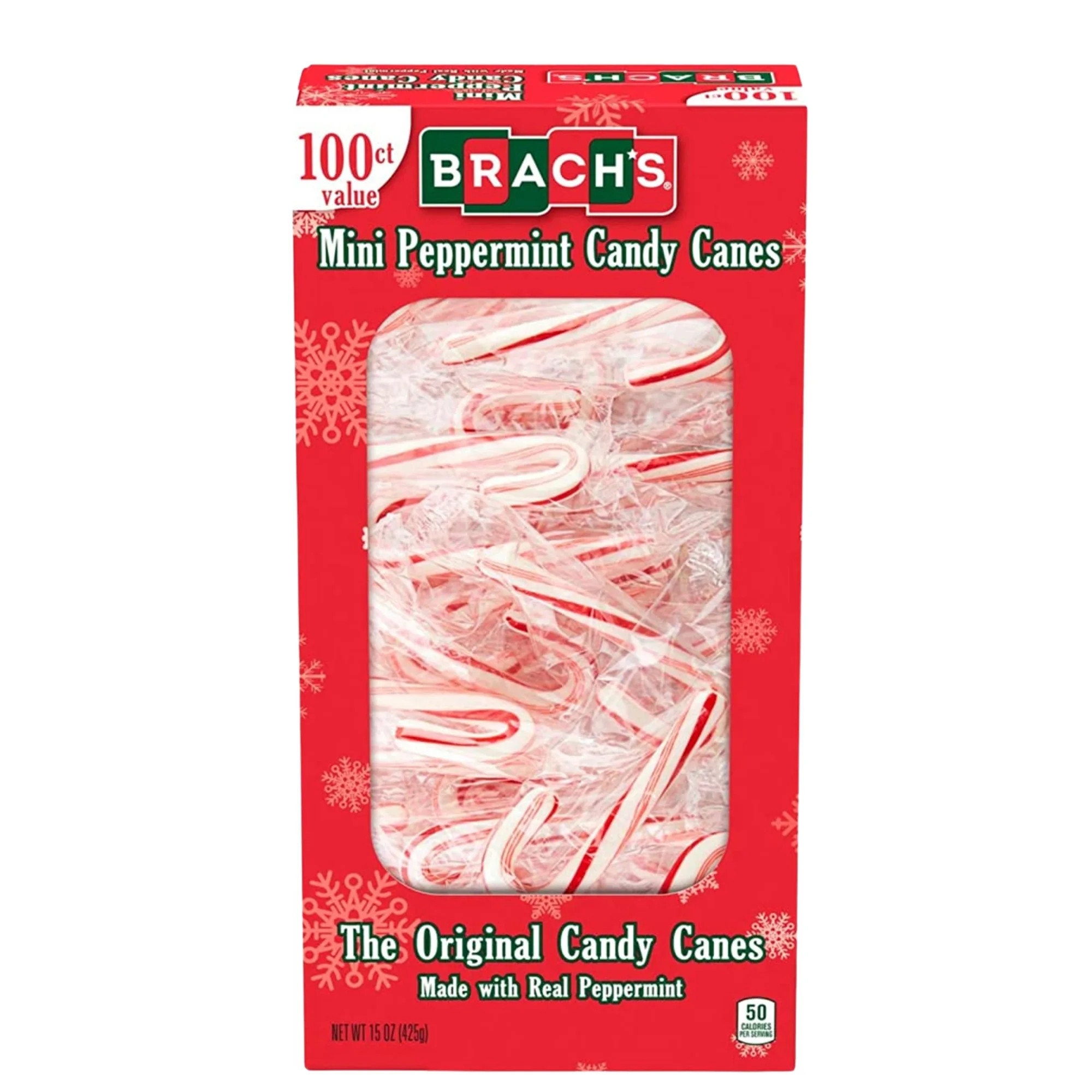 Brach’s Peppermint Candy Canes, Classic Twist Mini Hard Candies for Hot Chocolate Coffee and Te... | Walmart (US)
