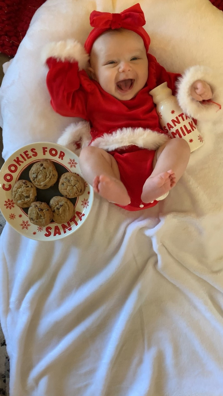 Cutest little ms clause I ever did see 🥰✨🎄🍪🥛♥️ obsessed with this outfit and photoshoot i did when Sophia was a newborn! 🥺🥰 #babychristmasoutfit #babysfirstchristmas #christmasoutfit 

#LTKBaby #LTKHoliday
