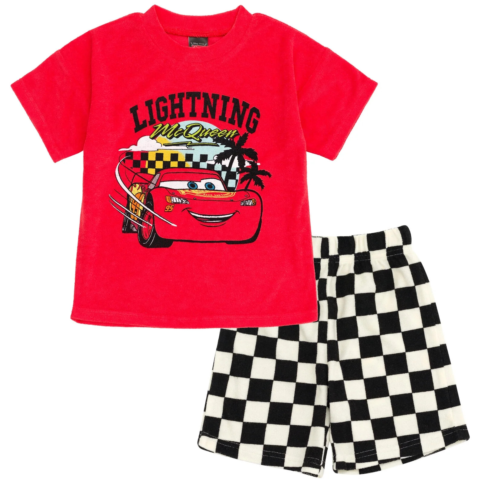 Disney Pixar Cars Lightning McQueen Toddler Boys T-Shirt and Shorts Outfit Set Toddler to Big Kid | Walmart (US)