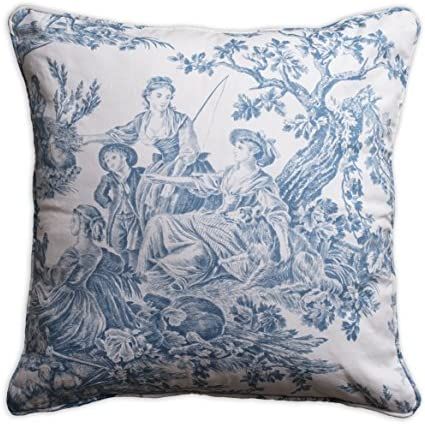 Amazon.com: 100% Cotton Pillow Cover The Miller Maison d' Hermine Cushion & Couch Cover Toile Dec... | Amazon (US)