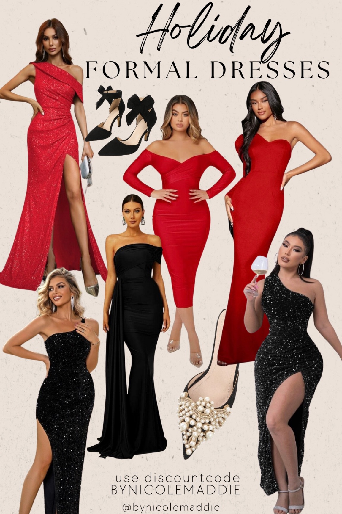 Holiday formal dresses - discount code BYNICOLEMADDIE 

#LTKunder50 #LTKHoliday #LTKstyletip