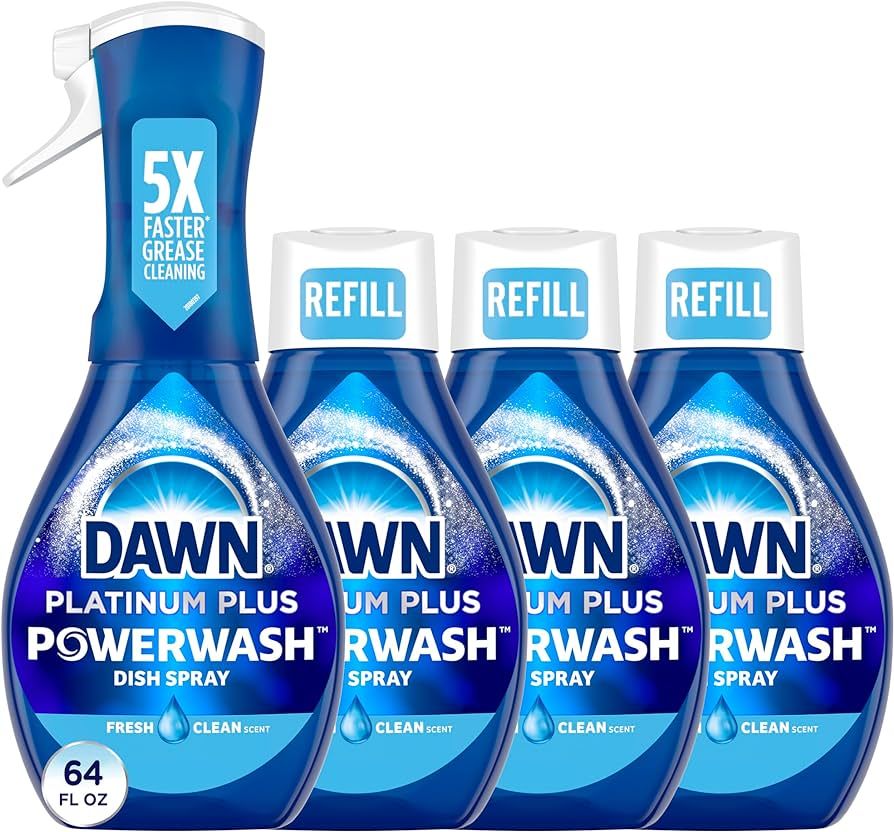 Dawn Platinum Powerwash Dish Spray, Dish Soap, Fresh Scent Bundle, 1 Spray (16oz) + 3 Refills (16... | Amazon (US)