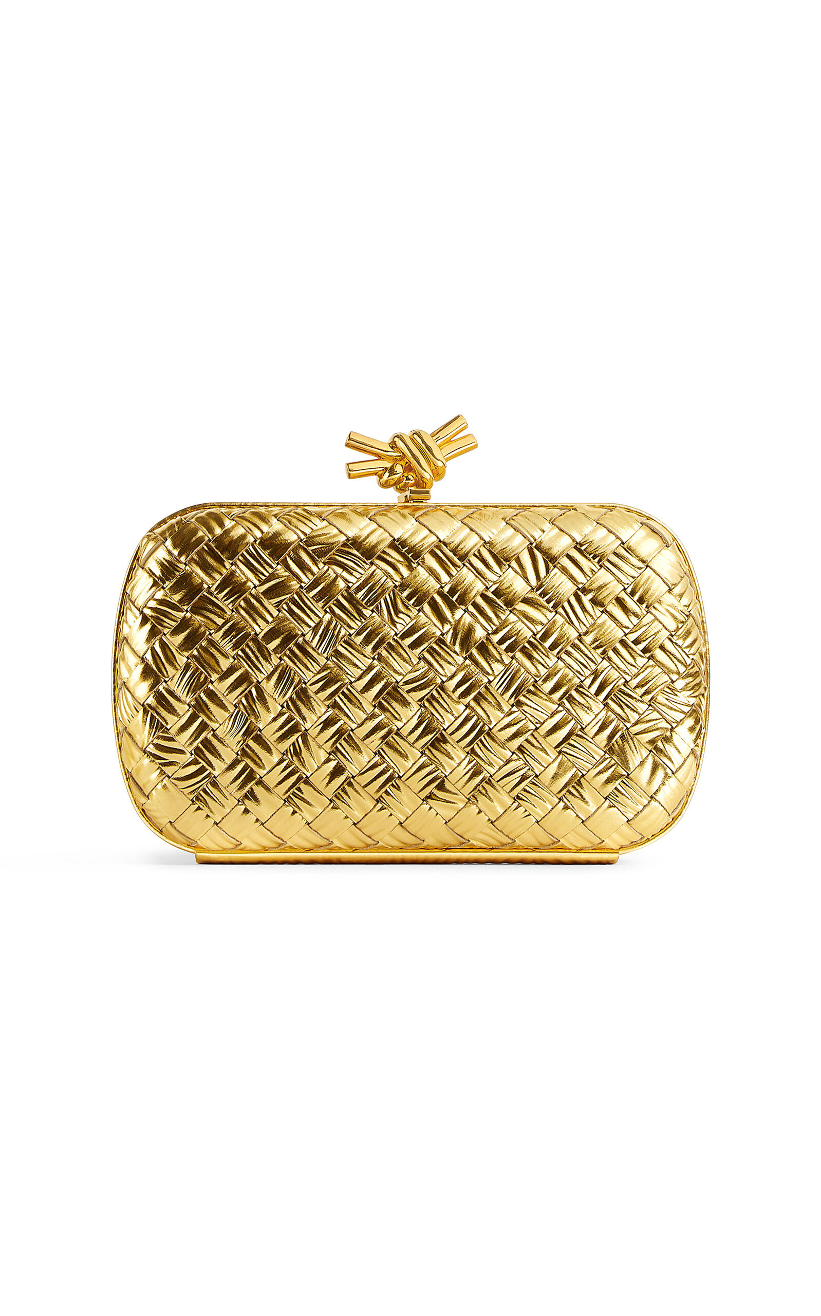 Knot Embossed-Leather Clutch | Moda Operandi (Global)