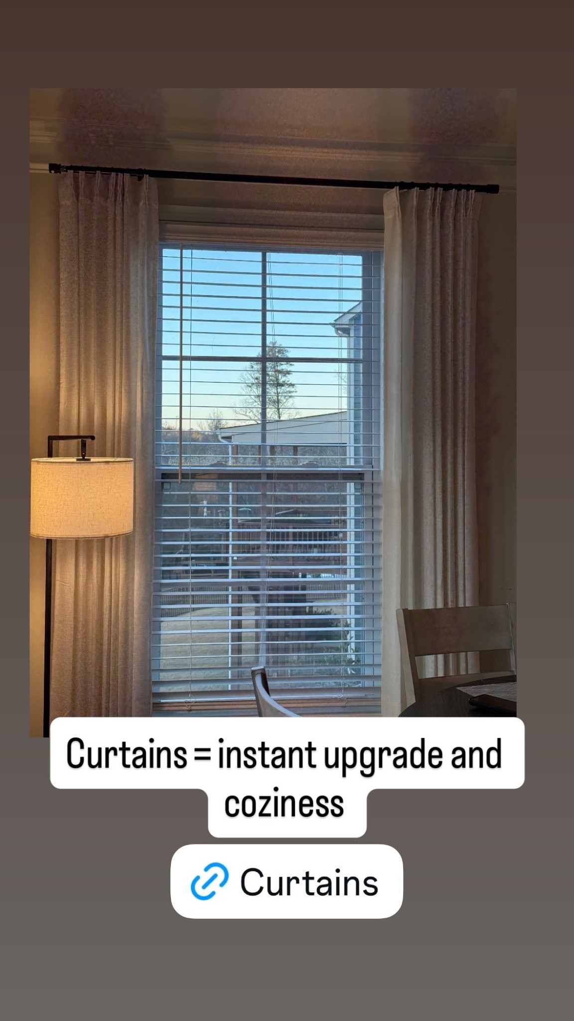 Curtains = instant upgrade and coziness