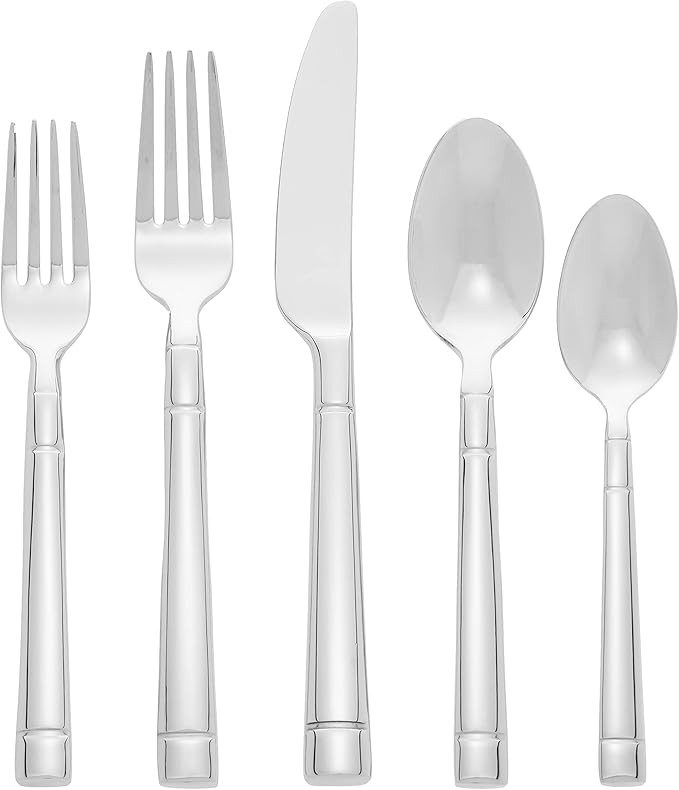 Kate Spade New York Fair Harbor Flatware Set, 18/10 Stainless Steel, 45-Piece | Amazon (US)