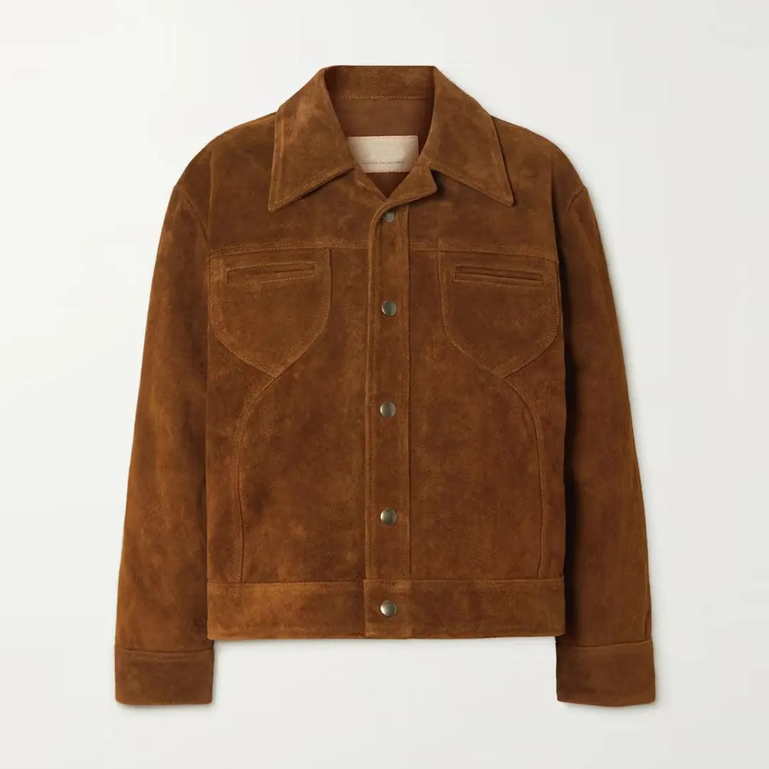 Cropped Faux Suede Western Jacket: Brown Fall Fashion Outerwear - Etsy | Etsy (US)