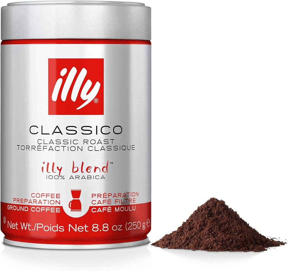 Illy Classico Ground Drip Coffee, Medium Roast, Classic Roast With Notes Of Chocolate & Caramel, ... | Amazon (US)
