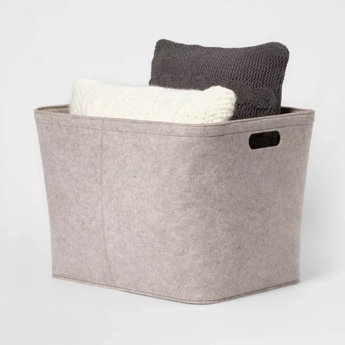 14"x15" Large Felt Basket with Stitching - Project 62™ | Target