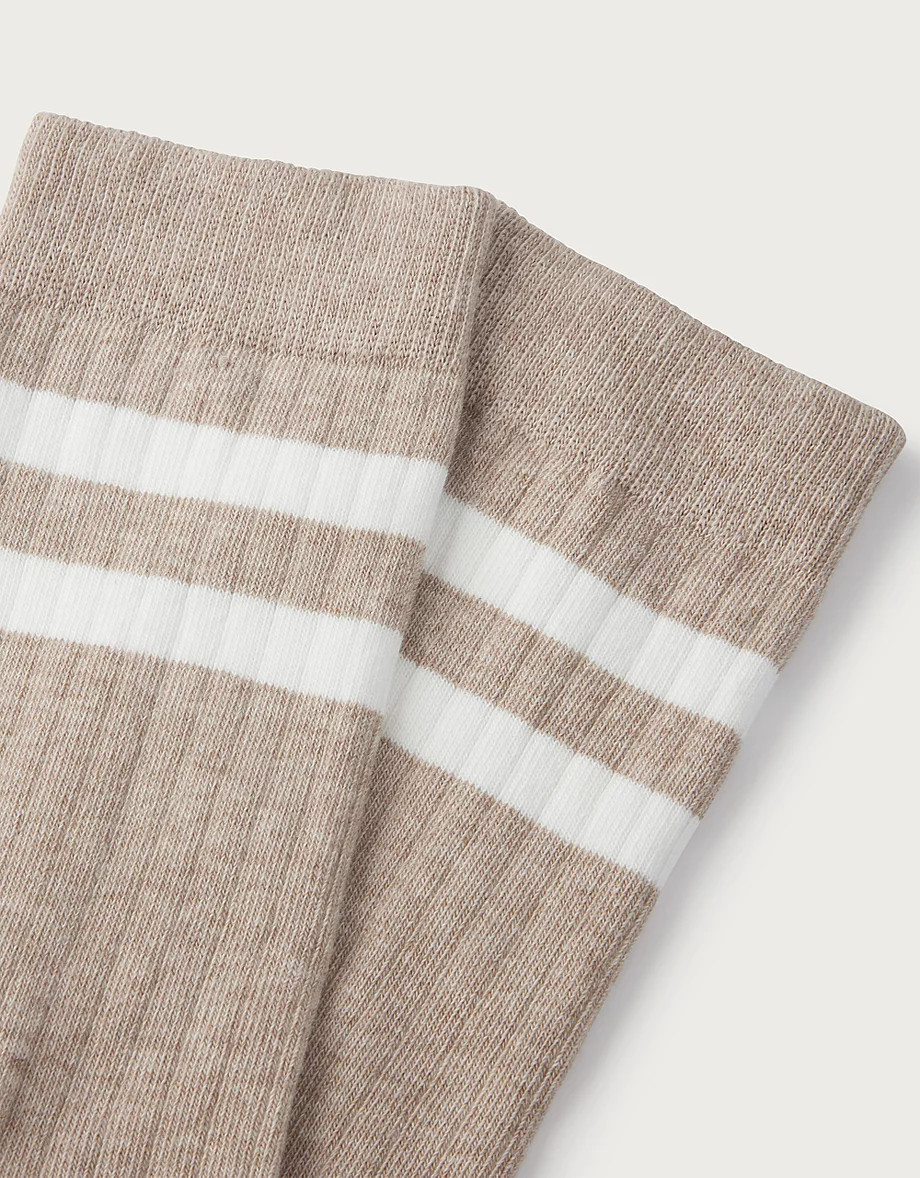 Organic Cotton Ribbed Stripe Socks | The White Company UK & ROW