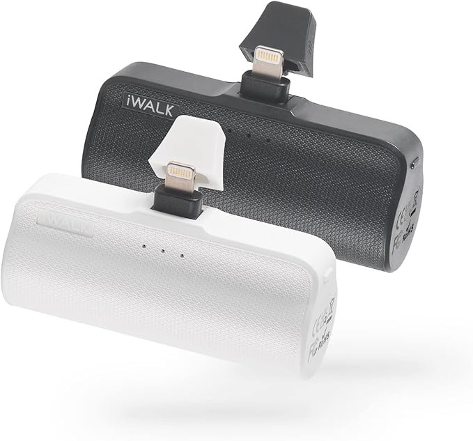 iWALK Mini Portable Charger for iPhone with Built in Cable[Upgraded], 3350mAh Ultra-Compact Power... | Amazon (US)