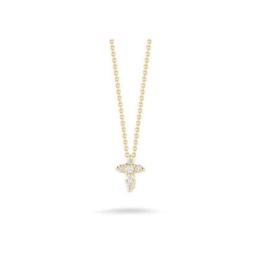 Roberto Coin 18K Yellow Gold Diamond Baby Cross Pendant Necklace | Jomashop.com & JomaDeals.com
