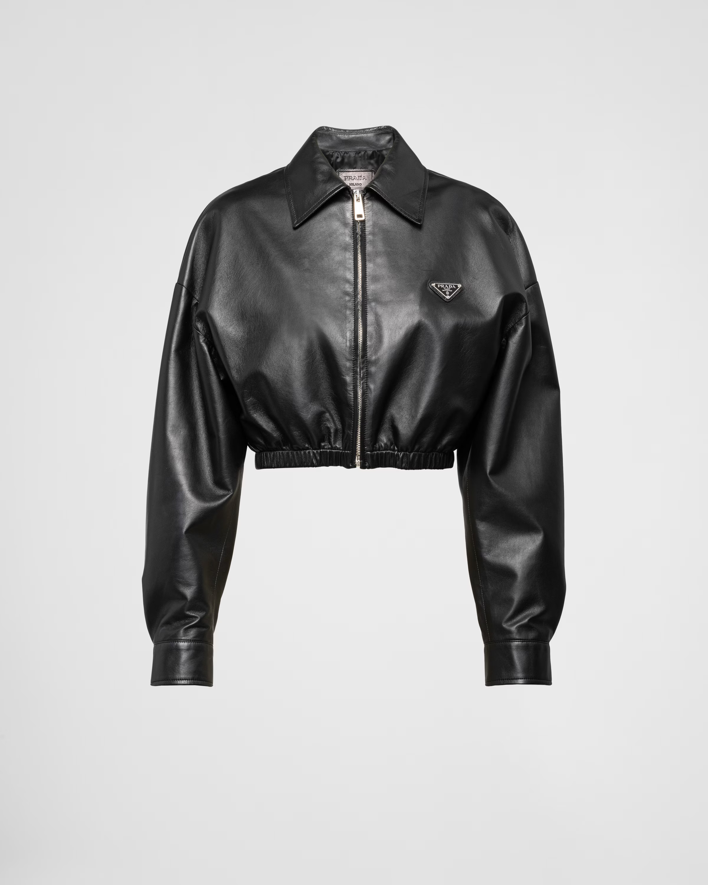 Leather jacket | Prada US